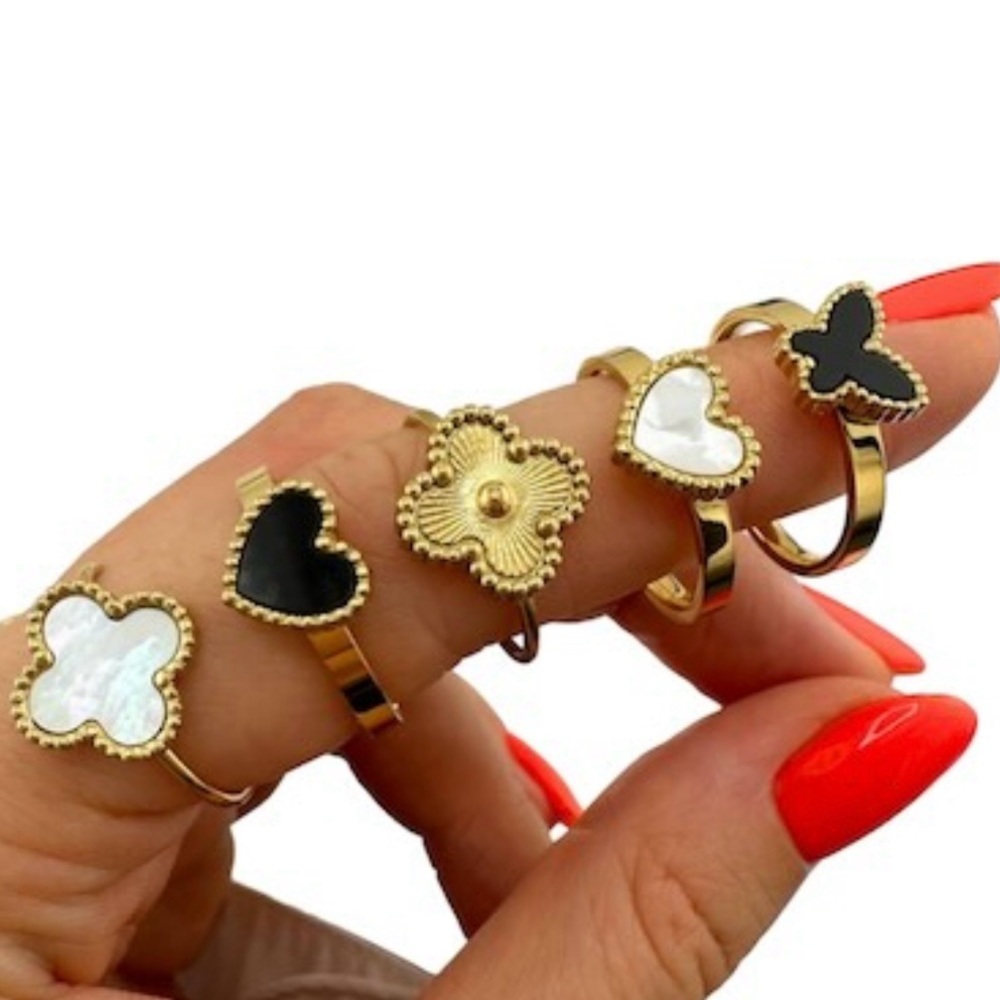 18K GOLD PLATED"FOUR-LEAF CLOVER" - Picture 2 of 2